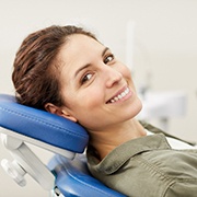 Female dental patient at consultation for dental implants in Los Alamitos, CA