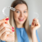 Invisalign Teen patient in Los Alamitos smiling with aligners